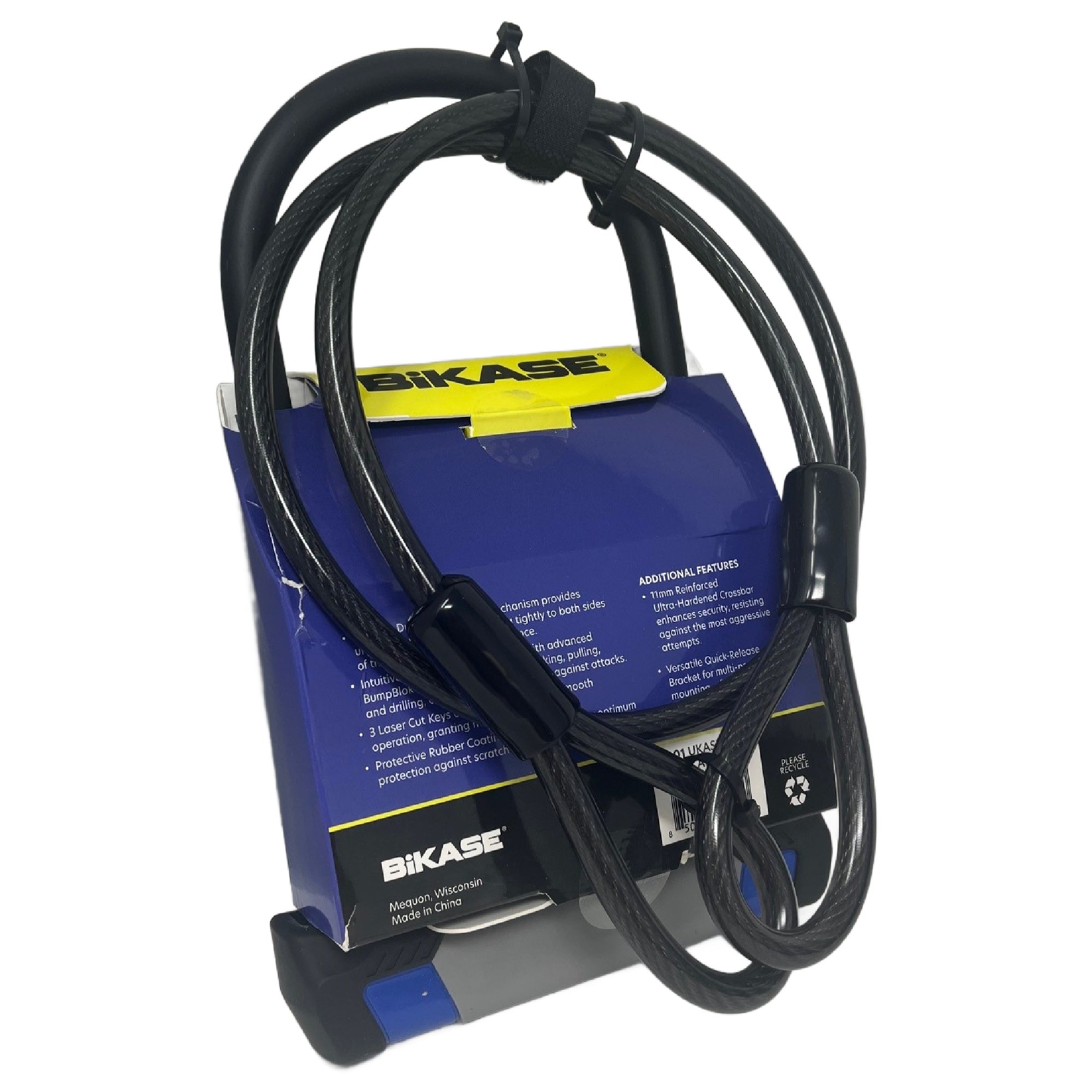 UKASE MAX Cable - Shackle: 4.53" x 9.06" (115mm x 230mm) Dia 0.43" (11mm) + 4' x .39" (120cm x 10mm) cable