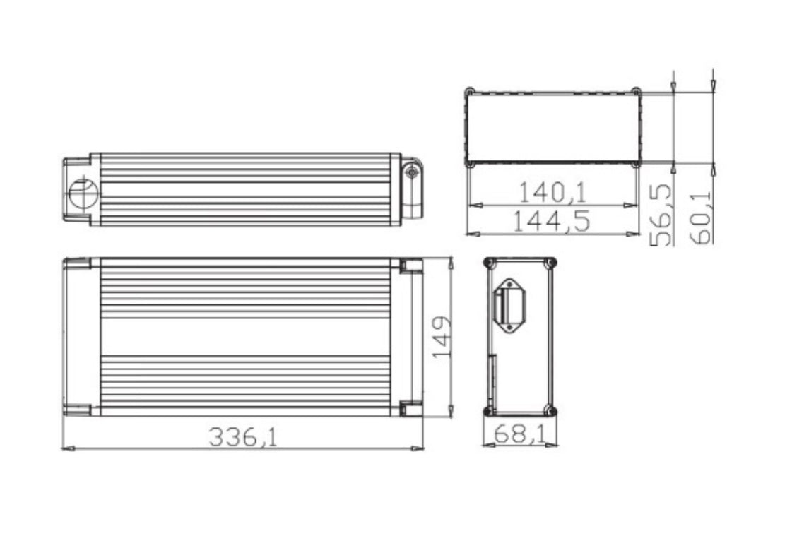 36v 12ah LiFePO4 Aluminum Cased Battery