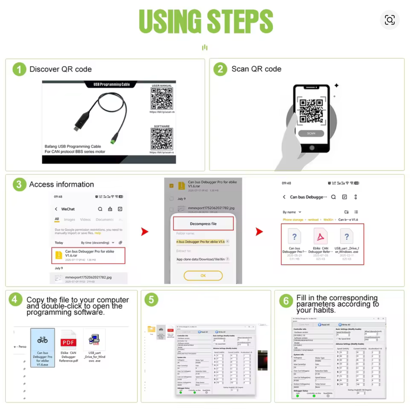 Bafang USB Programming Cable (CAN Bus) Motor (BBSHD/BBS02B)