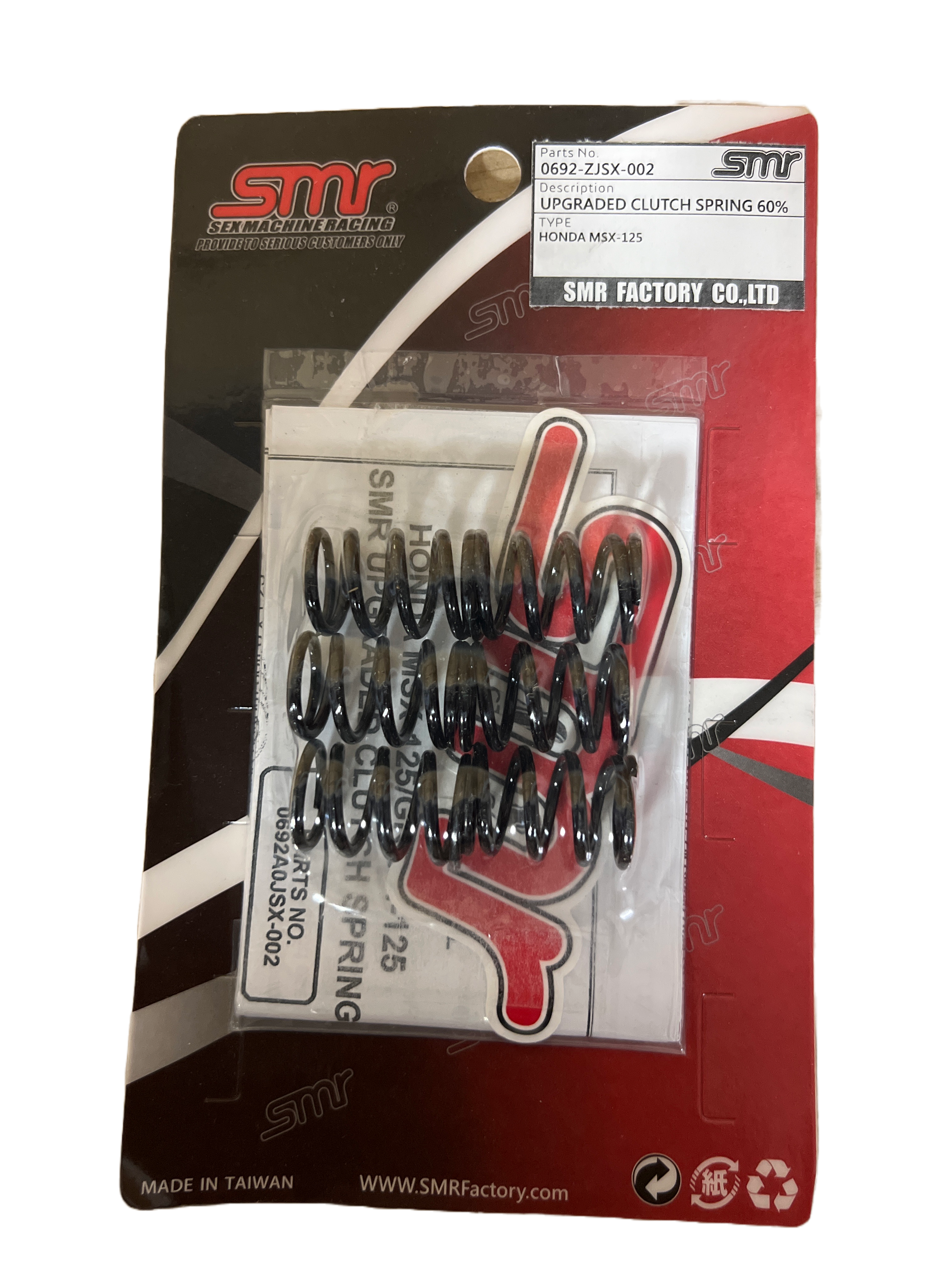 SMR 6 pc Clutch Spring 60% Stiffer Upgrade Honda Grom 125