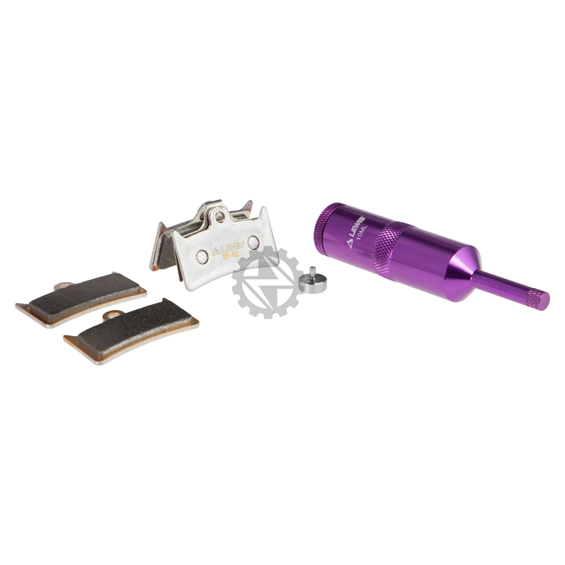 Lewis LHT (Titanium) 4-Pistons Hydraulic Brake Set (Front & Rear) Black