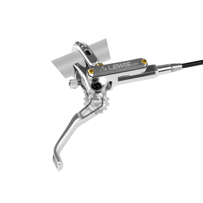 Lewis LHT (Titanium) 4-Pistons Hydraulic Brake Set (Front & Rear) Silver