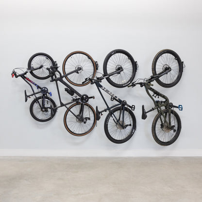 Swivel Mount Bike Storage Rack | 2 Bike Garage Wall Hooks | Mud