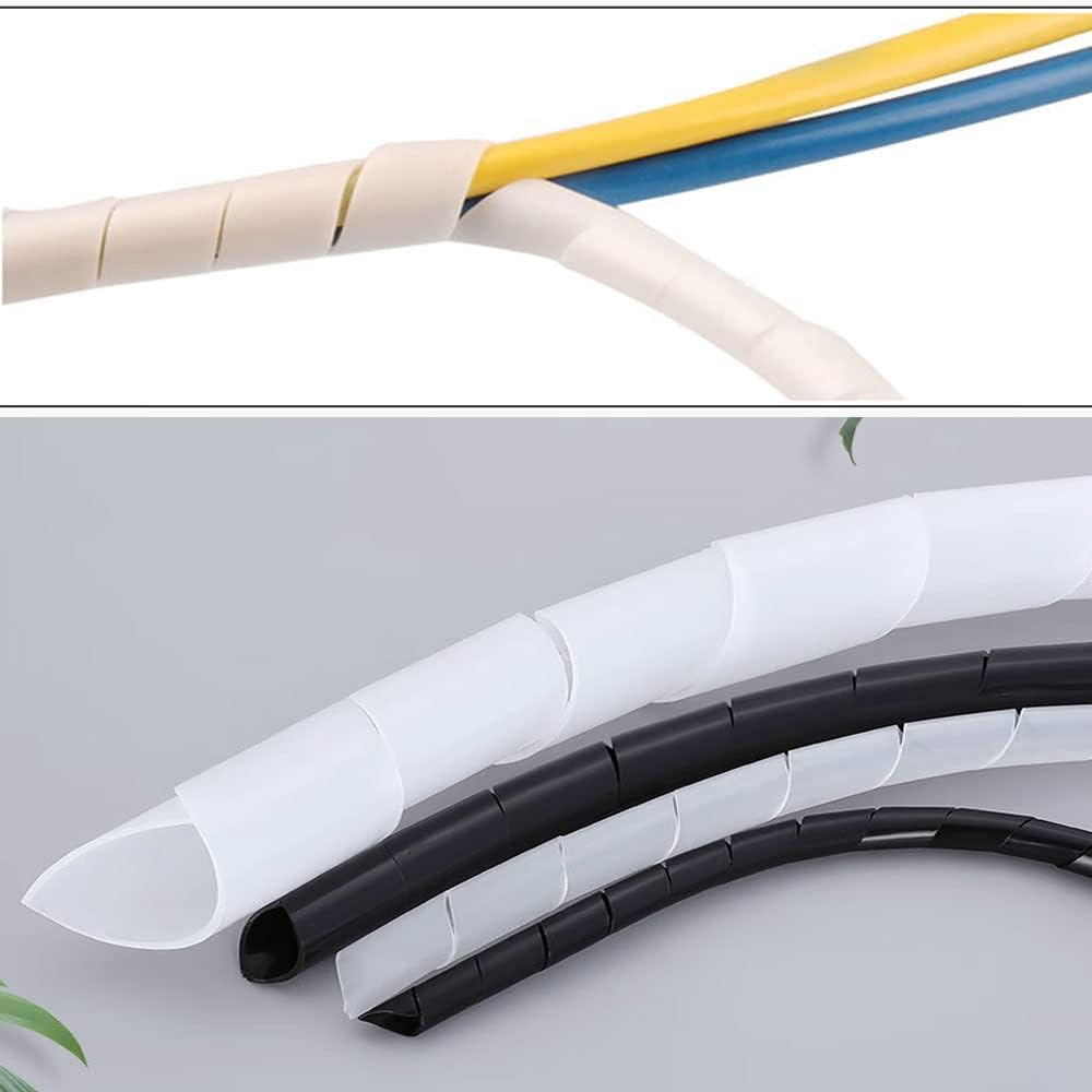 Spiral Cable Wrap - 3 Ft Cable Management Sleeve Organizer