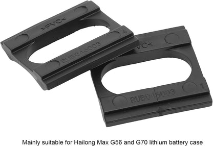 Battery Mount Pad, Shock Absorbing Rubber Bracket Spacer, 2Pcs Set for E-Bike Scooter Power Tool Applications