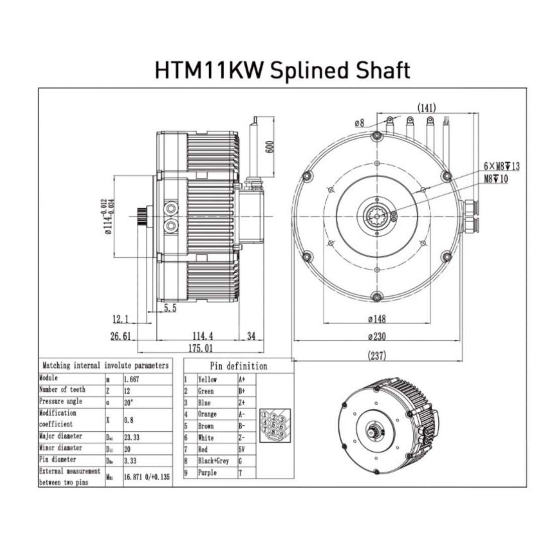 Golden Motor GMX Hypertorque 11KW Axial Flux Motor