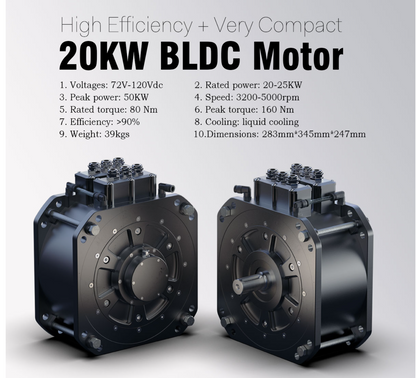 20 KW Liquid Cooled BLDC Motor