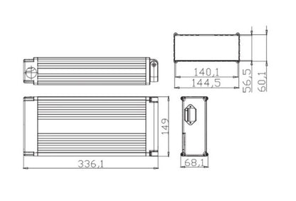 52v 12.8ah Lithium-Ion Aluminum Cased Battery