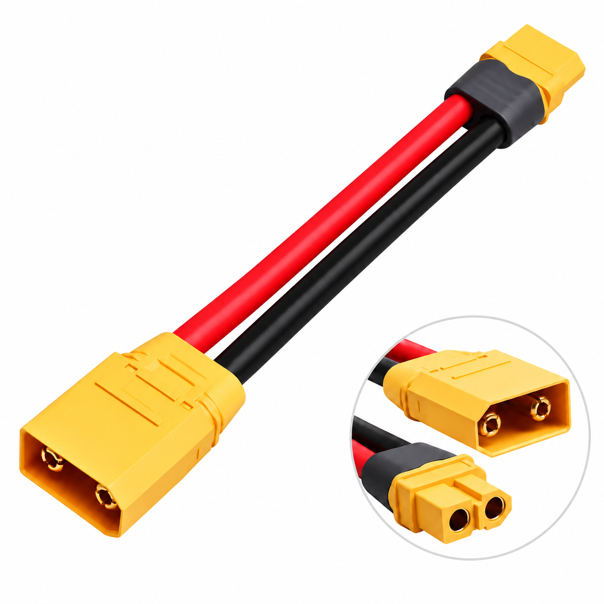 Female XT60 to Male XT90 Connector Adapter (10cm)
