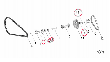 Bearing Kit | Intermediate Shaft | Surron LBX | E Ride Pro | Talaria X3 (XXX)