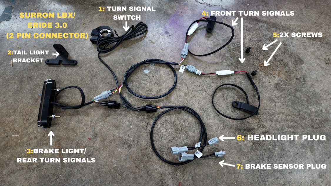 Turn Signal and Brake Light Kit For Surron, Talaria, Eride Pro 3.0 Project 9