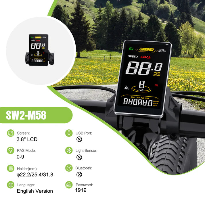 Bafang SW2-M58 Full Color Display (UART)