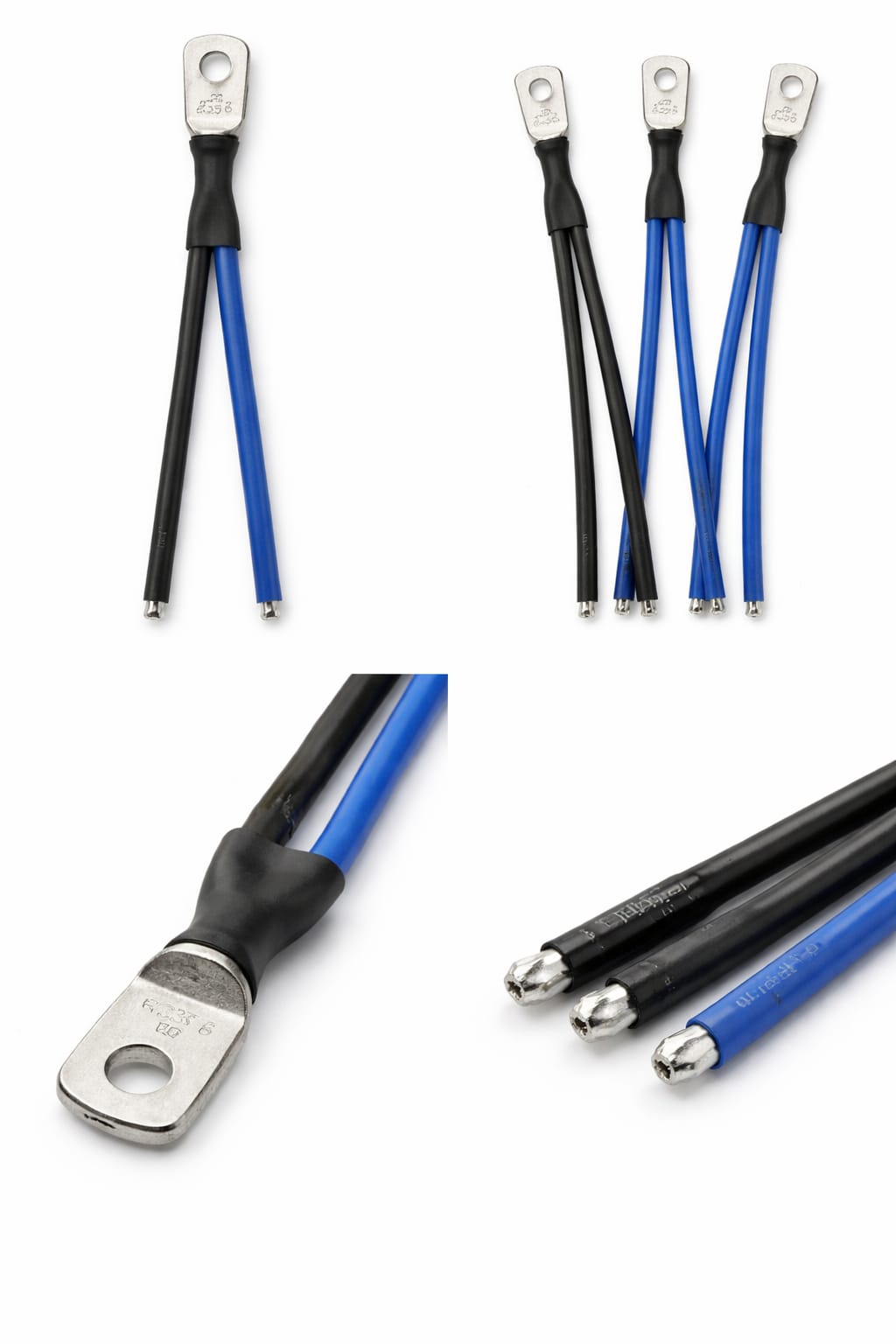 10 AWG Silicone Battery Y-Split Cable – 1 Ring Lug to Dual 10 Gauge Leads