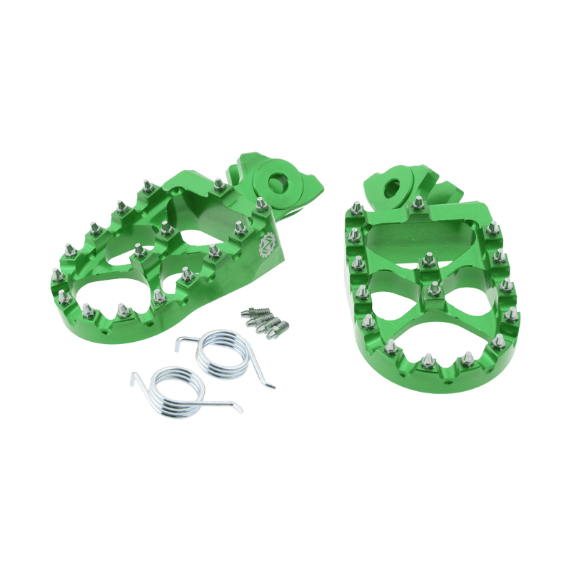 Aluminium Foot Pegs Extra wide Green Talaria / Sur-Ron / Segway