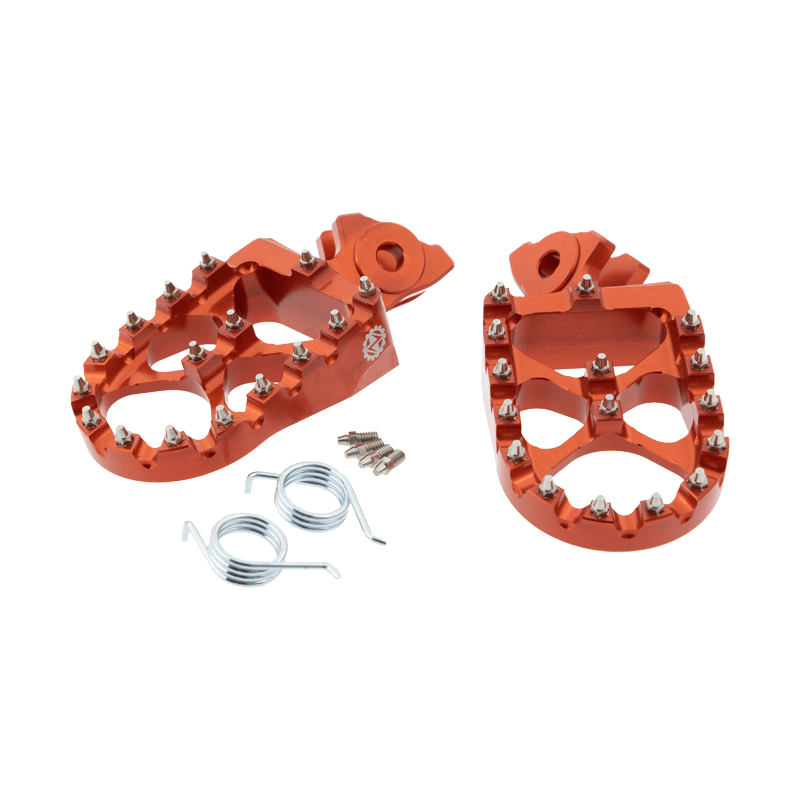 Aluminium Foot Pegs Extra wide Orange Talaria / Sur-Ron / Segway