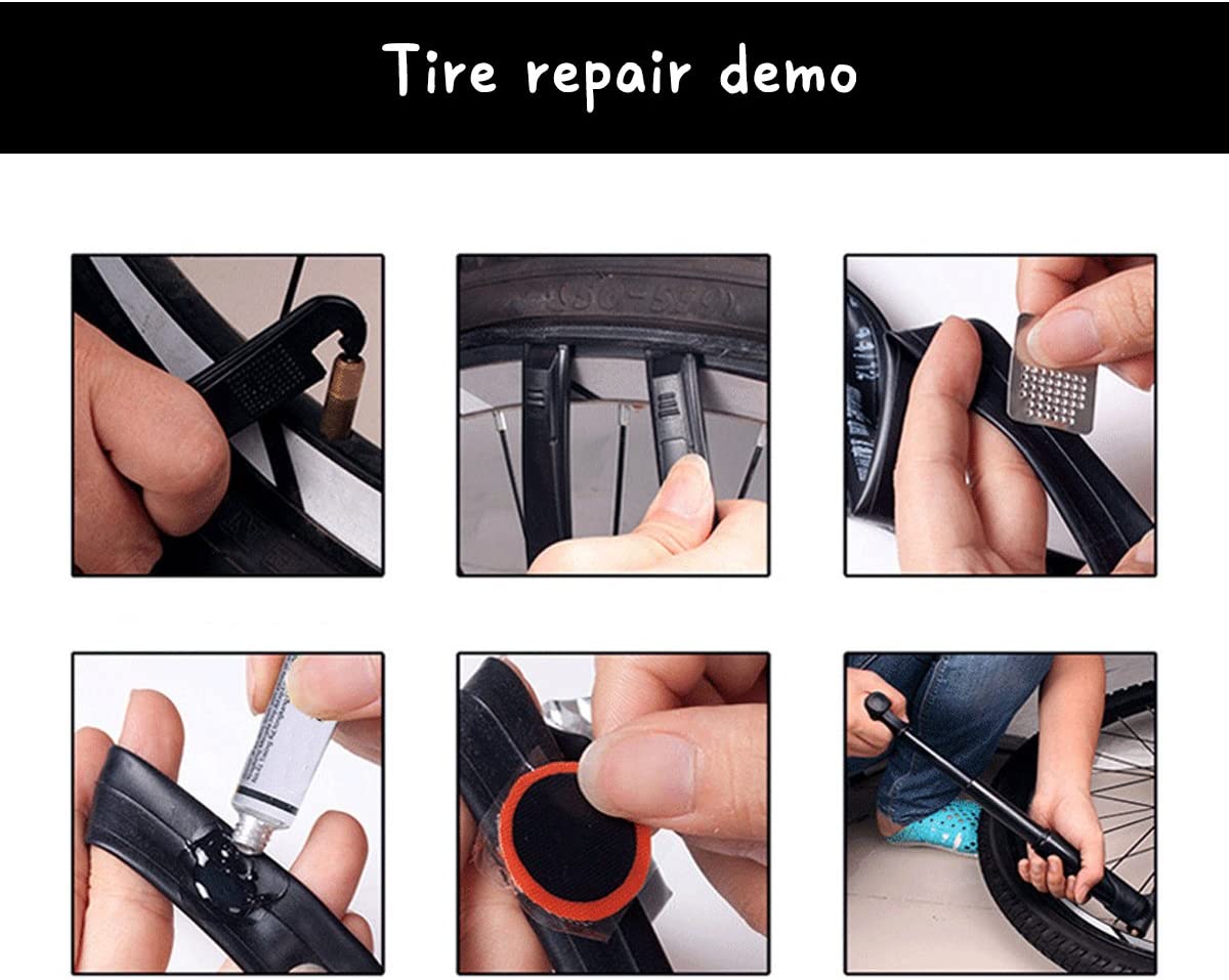 Bicycle Repair Tool Kit With Tire Repair, Pump, Repair wrench