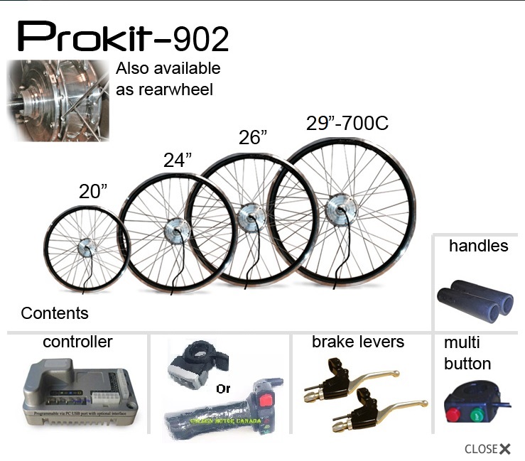 front hub motor kit